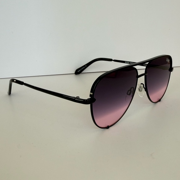 Quay Australia Black High Key Micro 126 Aviator Sunglasses with UPGRADED case - Picture 2 of 7